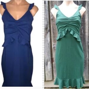 ⭐️Chic Blue and Green Midi Dress